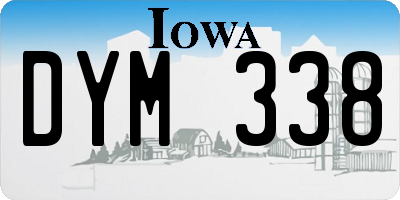 IA license plate DYM338