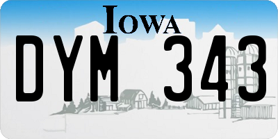 IA license plate DYM343
