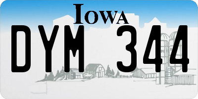 IA license plate DYM344