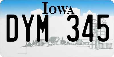 IA license plate DYM345