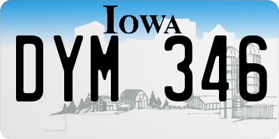 IA license plate DYM346