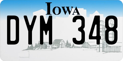 IA license plate DYM348