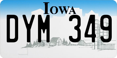 IA license plate DYM349