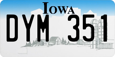 IA license plate DYM351
