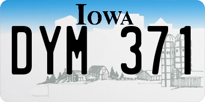 IA license plate DYM371