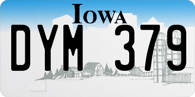IA license plate DYM379