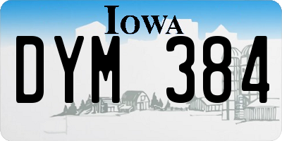 IA license plate DYM384