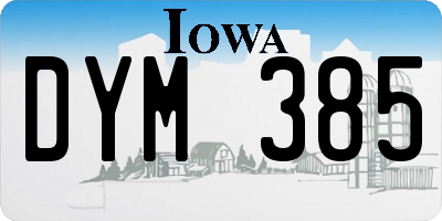 IA license plate DYM385
