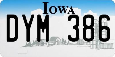 IA license plate DYM386