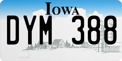 IA license plate DYM388