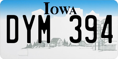 IA license plate DYM394
