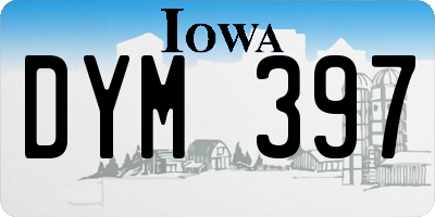 IA license plate DYM397