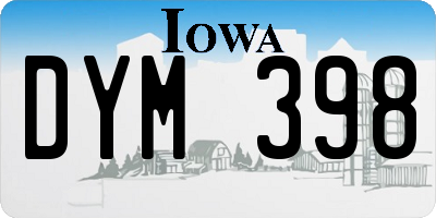 IA license plate DYM398