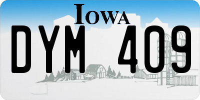 IA license plate DYM409