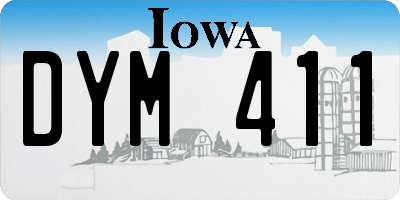 IA license plate DYM411
