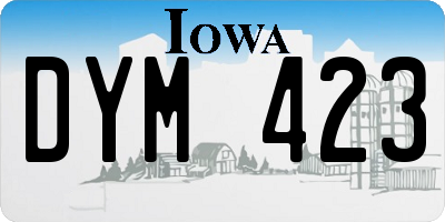 IA license plate DYM423