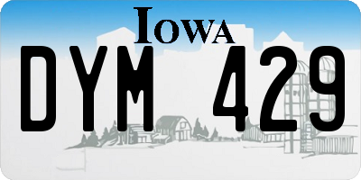 IA license plate DYM429