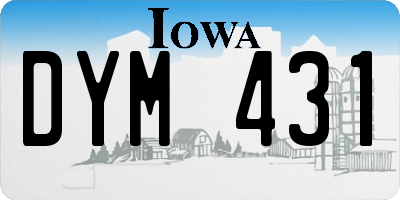 IA license plate DYM431