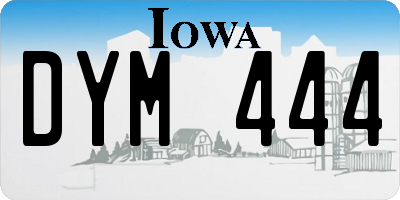 IA license plate DYM444