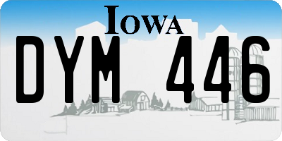 IA license plate DYM446