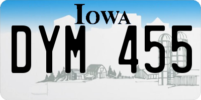 IA license plate DYM455