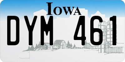 IA license plate DYM461