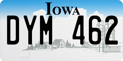 IA license plate DYM462