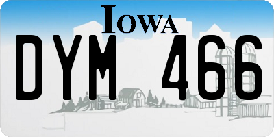 IA license plate DYM466