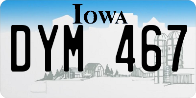 IA license plate DYM467