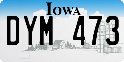 IA license plate DYM473