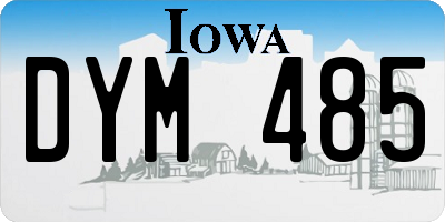 IA license plate DYM485