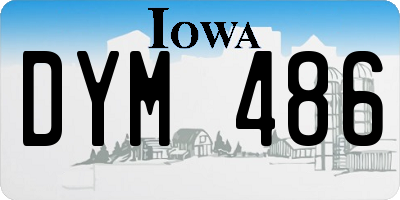 IA license plate DYM486