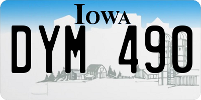 IA license plate DYM490