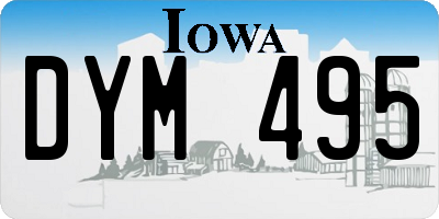 IA license plate DYM495