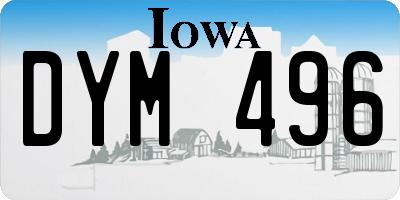 IA license plate DYM496