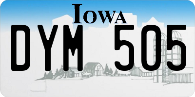 IA license plate DYM505