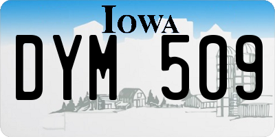 IA license plate DYM509