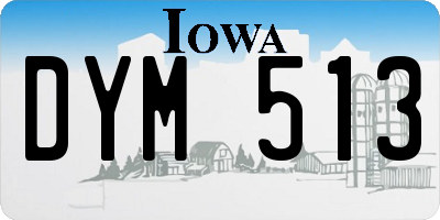 IA license plate DYM513