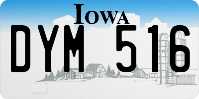 IA license plate DYM516