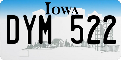 IA license plate DYM522