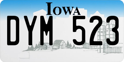 IA license plate DYM523