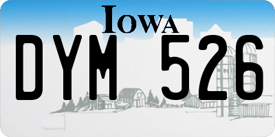 IA license plate DYM526