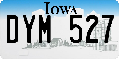 IA license plate DYM527