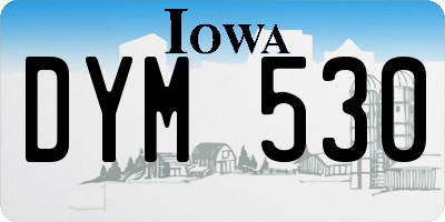 IA license plate DYM530