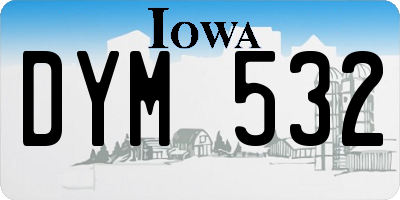 IA license plate DYM532