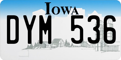 IA license plate DYM536