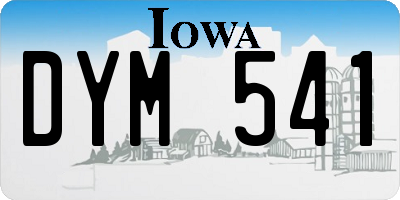 IA license plate DYM541