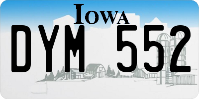 IA license plate DYM552