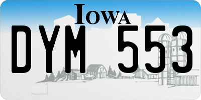 IA license plate DYM553
