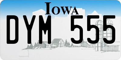 IA license plate DYM555